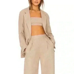 Free People Linen suit blazer jacket size M